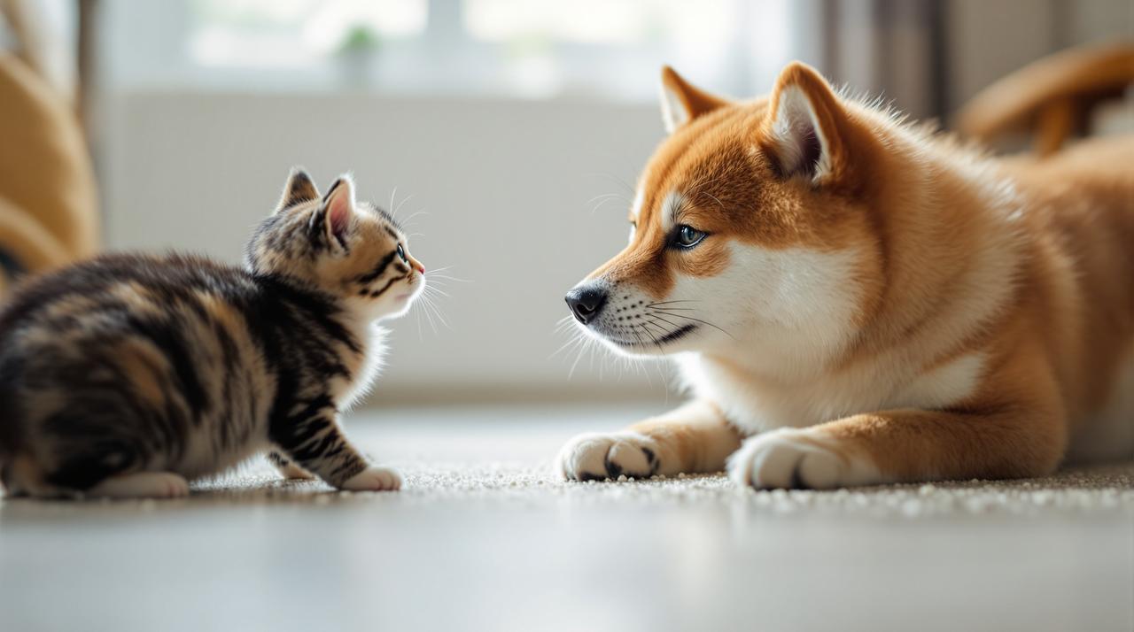 猫咪与柴犬第一次见面!结局出乎所有人意料